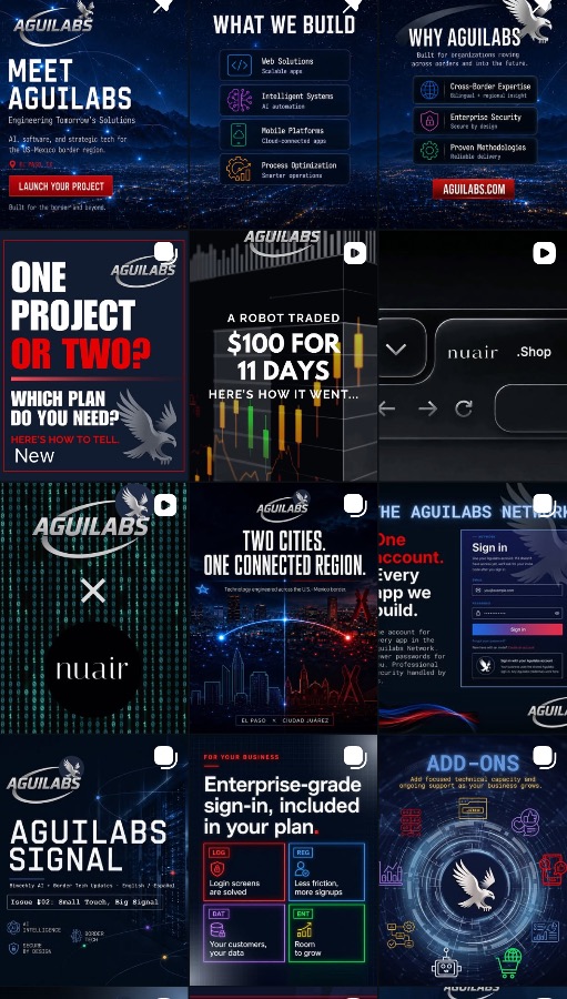 The agui.labs Instagram post grid